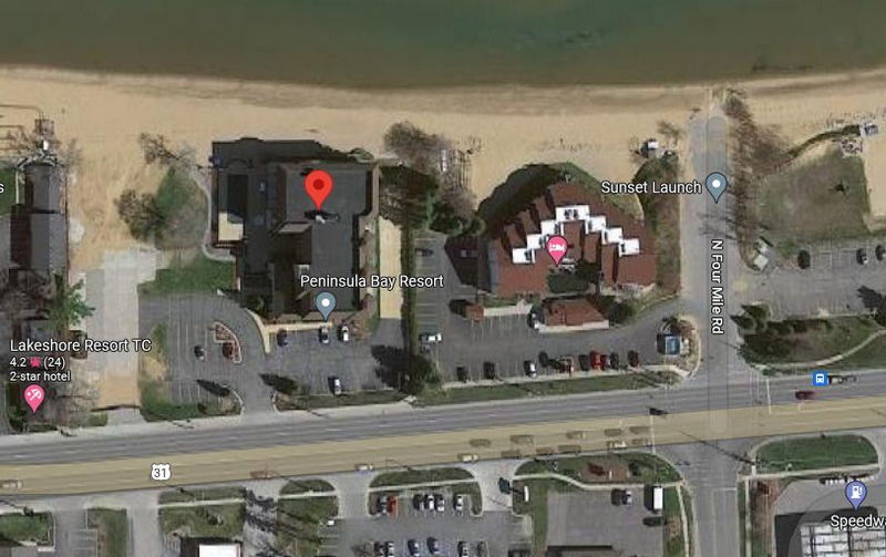 Beachcomber Resort (Beachcomber Motel, Travel Lodge) - Aerial Map (newer photo)